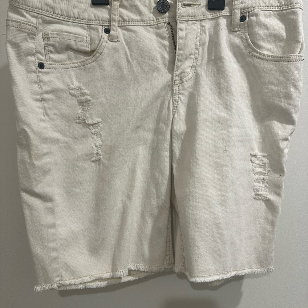 White Denim Shorts